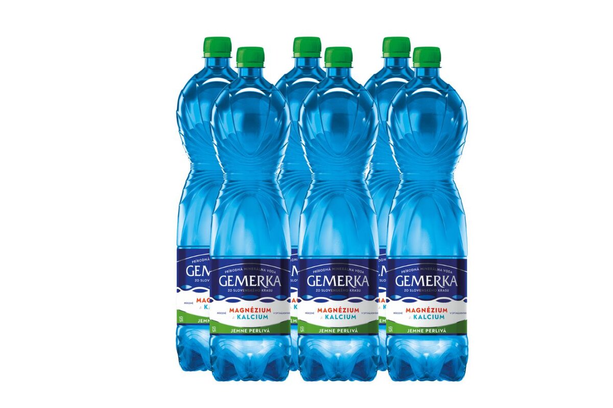 1x kartón - Gemerka Magnézium a vápnik jemne perlivá 1,5 l   6 ks