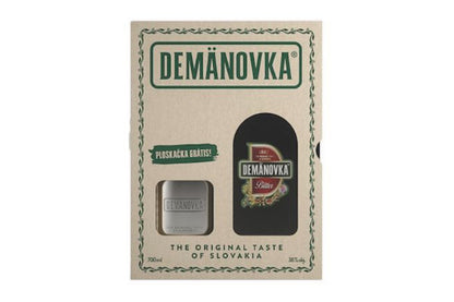 Demänovka Bitter 38% 700 ml - Darčekové balenie s ploskačkou