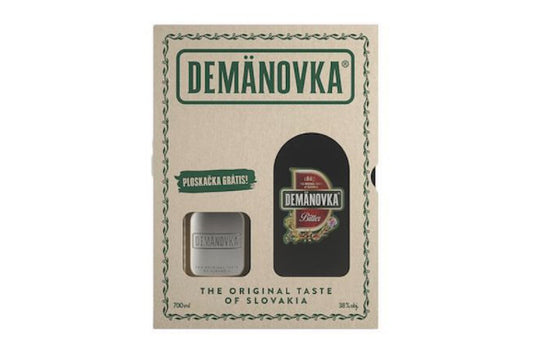 Demänovka Bitter 38% 700 ml - Darčekové balenie s ploskačkou