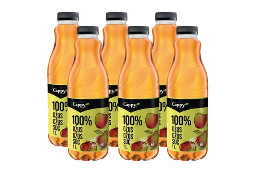 1x kartón - Džús Cappy 100% Jablko 1 l 6 ks