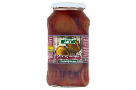 Slivkový kompót odkôstkovaný 720 ml sklo 18-9