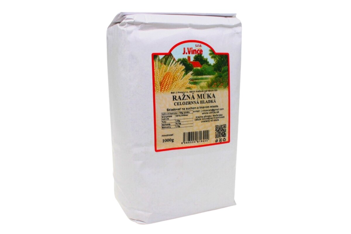Múka ražná celozrnná hladká 1000 g  5-7